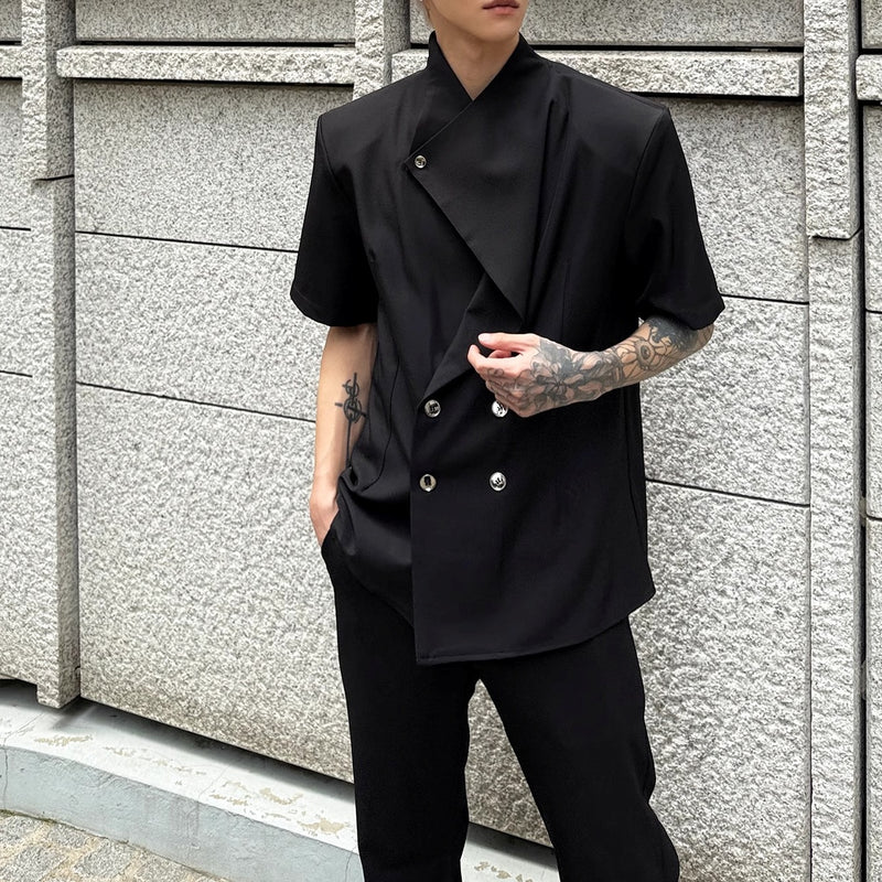 MODEFREAKの【6.25新作】アシンメトリーカラーコリアンサマージャケット mf3409の画像