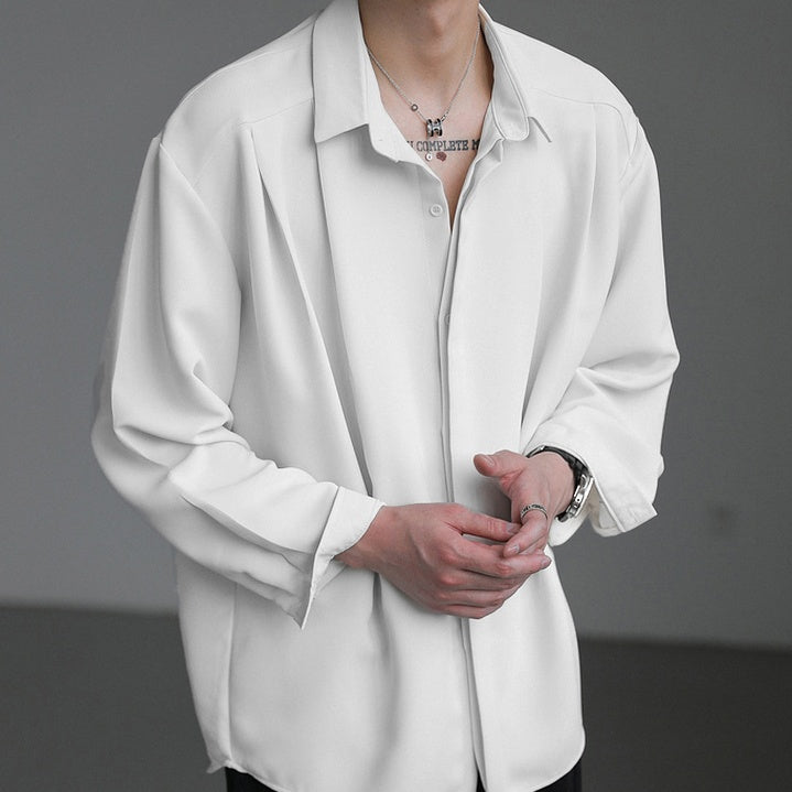 MODEFREAKのダブルタックコリアンシャツ mf2379の画像4