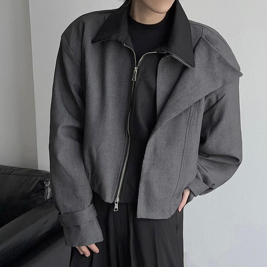 シンメトリージップショートジャケット mf2966【韓国モード