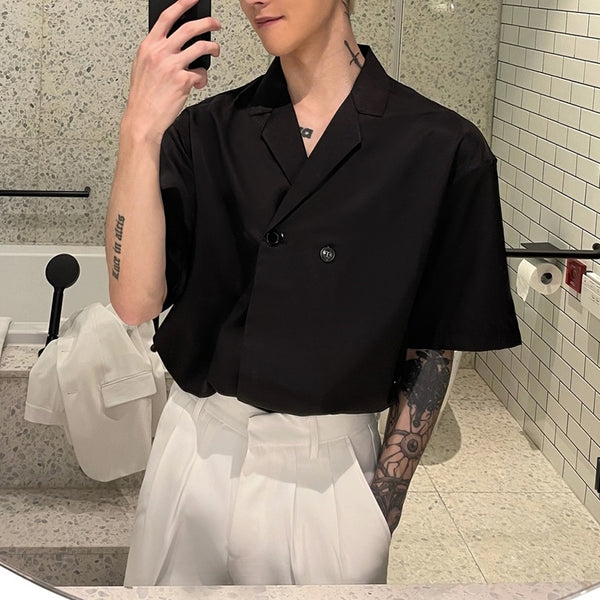 MODEFREAKのVネックシンプルシャツの画像1