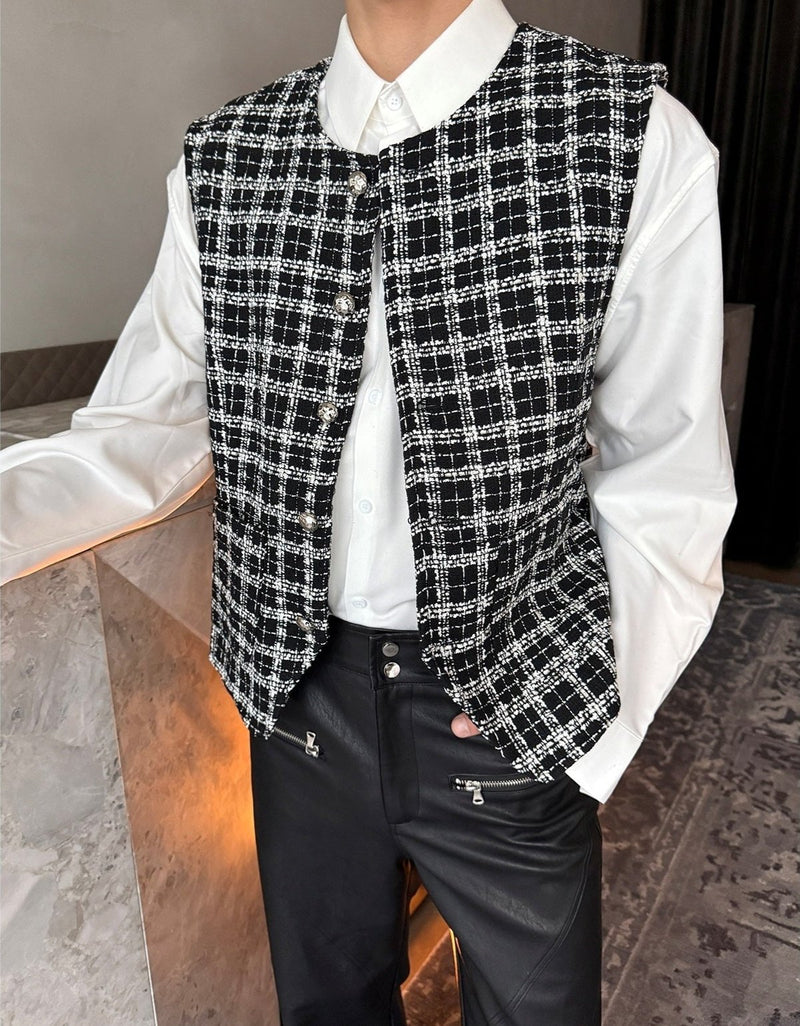 soldout Tweed vest jacket set mf3020