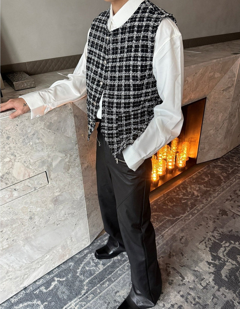 soldout Tweed vest jacket set mf3020