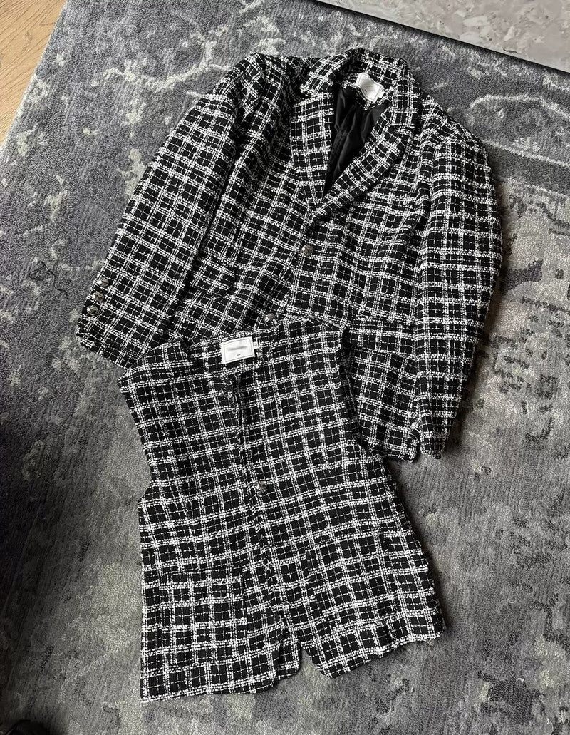 soldout Tweed vest jacket set mf3020