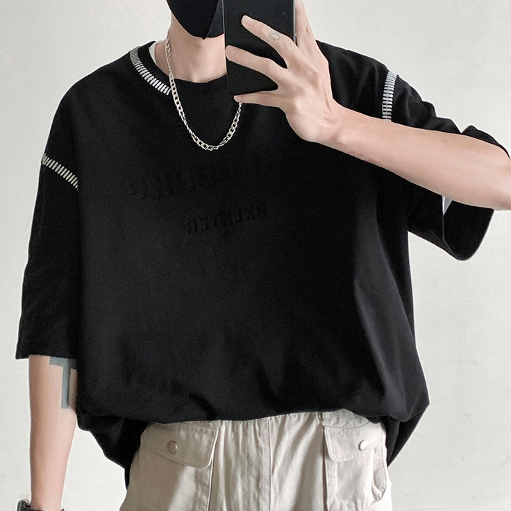 MODEFREAKのスケッチエンボスロゴTシャツの画像3