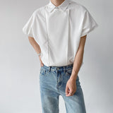 MODEFREAKの【最短即日発送】2wayクラシックデザインモノトーンシャツ mf1873の画像
