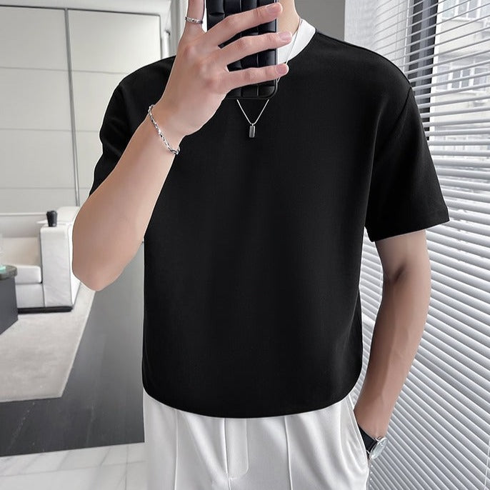 MODEFREAKのネックバイカラーTシャツの画像5