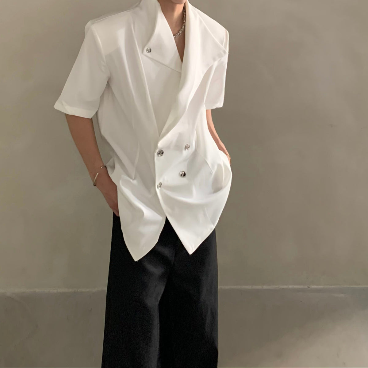 MODEFREAKのアシンメトリー2wayモードジャケット mf3475の画像