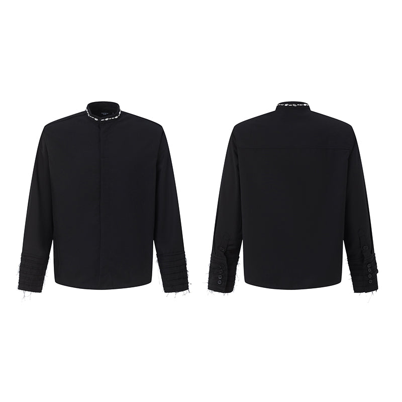 MODEFREAKのハイネックビジューカラーモードシャツ mf3253の画像
