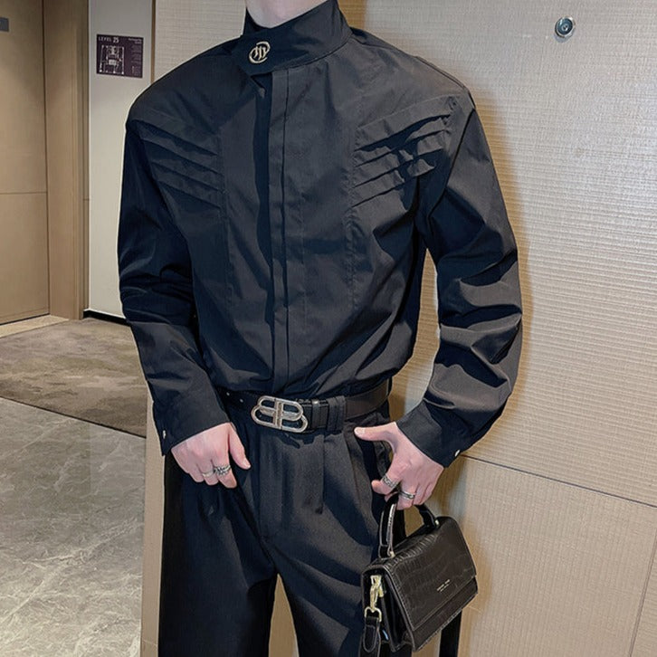 MODEFREAKのタックデザインモノトーンシャツ mf2522の画像3