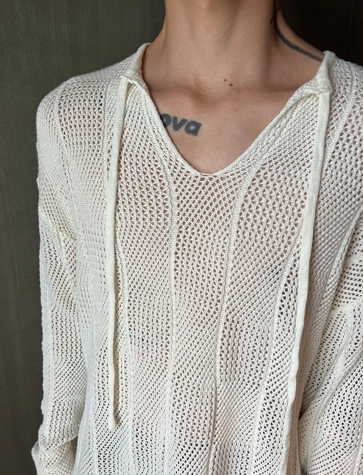 MODEFREAKのライトメッシュコリアンニット mf2936の画像