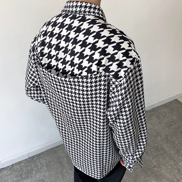 15万 新品★ブリオーニ【グレンチェック】茶グレー★コットン★長袖 シャツ 越前シャツ］オーガニックコットン/栗グレー/ロング丈