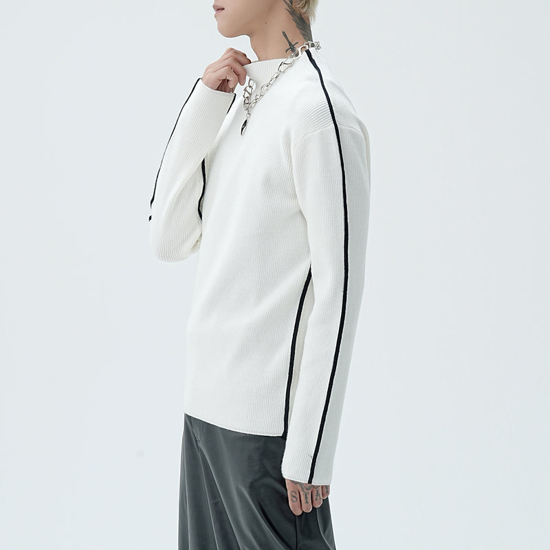 MODEFREAKの【9.15新作】バイカラーラインニットトップスの画像1