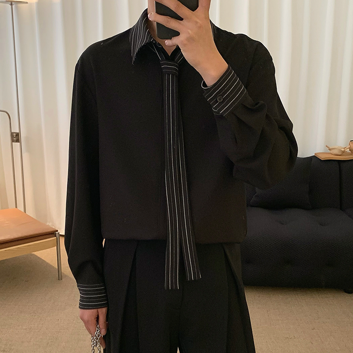 MODEFREAKのアクセントストライプシャツ mf2448の画像1