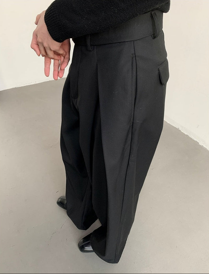 MODEFREAKのサイドタックハイウエストスラックス mf3333の画像