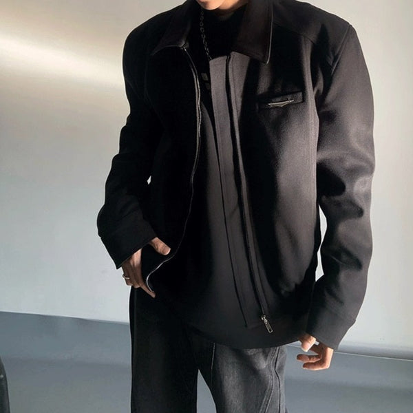 MODEFREAKのメタルデザインシンプルブルゾン mf2537の画像2