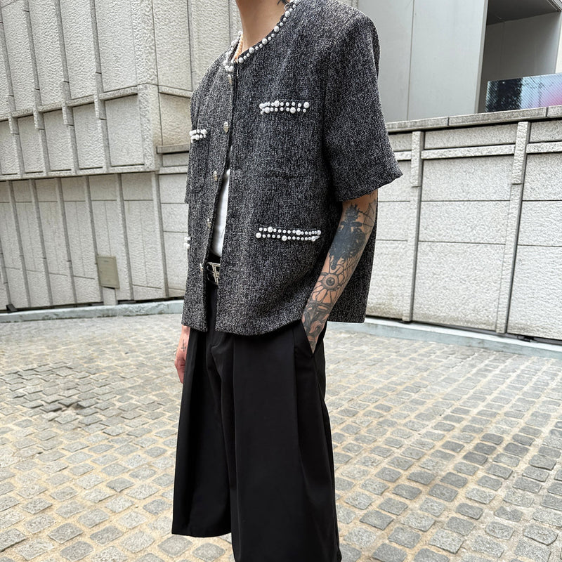 MODEFREAKのパールモードツイードサマージャケット mf3399の画像