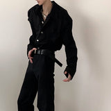 MODEFREAKのモードシルエットシルバーボタンシャツ mf3223の画像