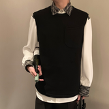 MODEFREAKのクルーネックシンプルベスト mf2191の画像