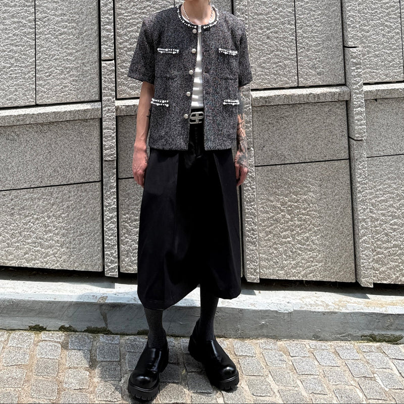 MODEFREAKのパールモードツイードサマージャケット mf3399の画像