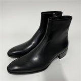 サイドジッパーレザーブーツ mf2257