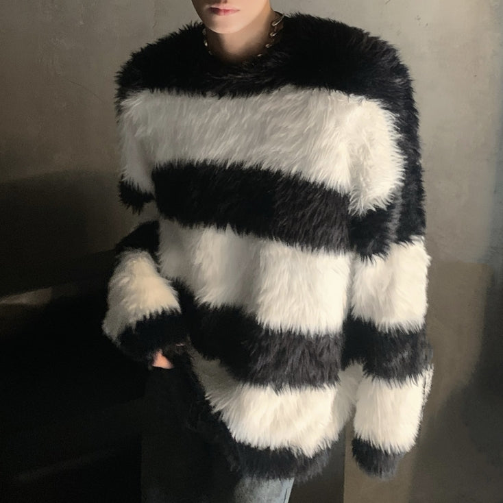 MODEFREAKのミンクボーダーニット mf2289の画像