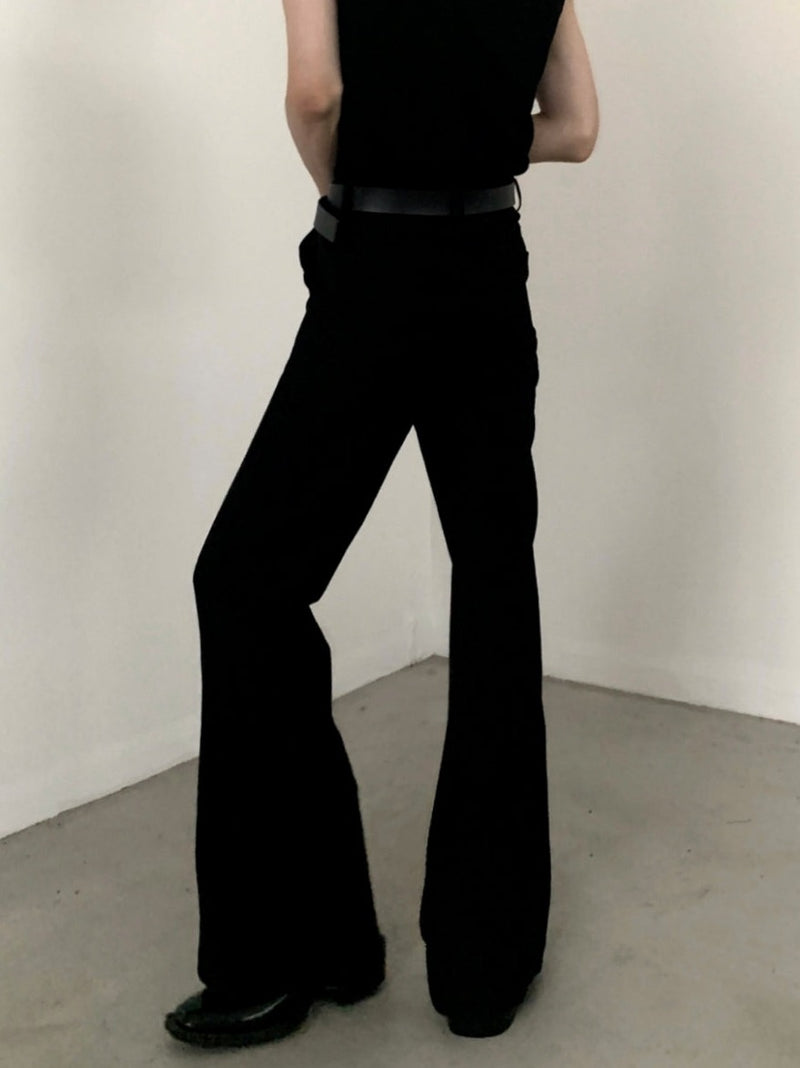 MODEFREAKのスラントプレスフレアパンツ mf2171の画像5