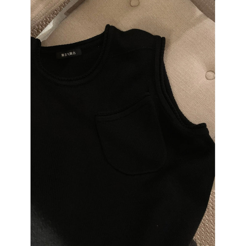 MODEFREAKのクルーネックシンプルベスト mf2191の画像