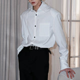 MODEFREAKのストライプモードシャツ mf3326の画像
