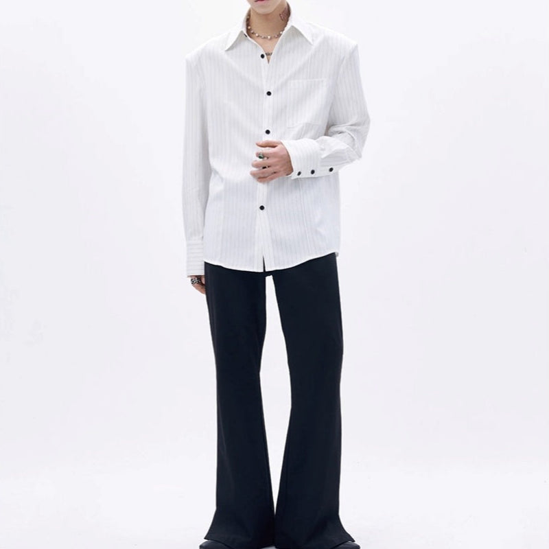 MODEFREAKのストライプモードシャツ mf3326の画像