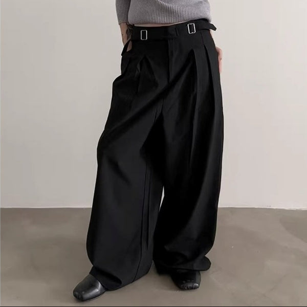 MODEFREAKの【8.27新作】ダブルバックルコリアンワイドスラックス mf3485の画像