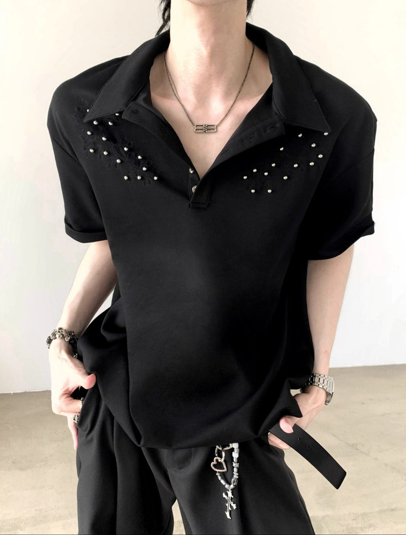 MODEFREAKのスタッズデザインカラートップス mf3466の画像