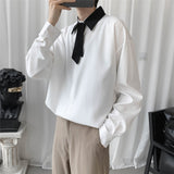 MODEFREAKの【最短即日発送】リボンカジュアルシャツ mf1878の画像
