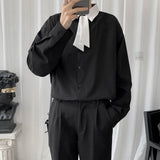 MODEFREAKの【最短即日発送】リボンカジュアルシャツ mf1878の画像