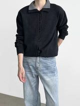 モードバイカラーポロニット mf3878 gray