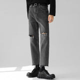 MODEFREAKのダメージデニムスラックスの画像1