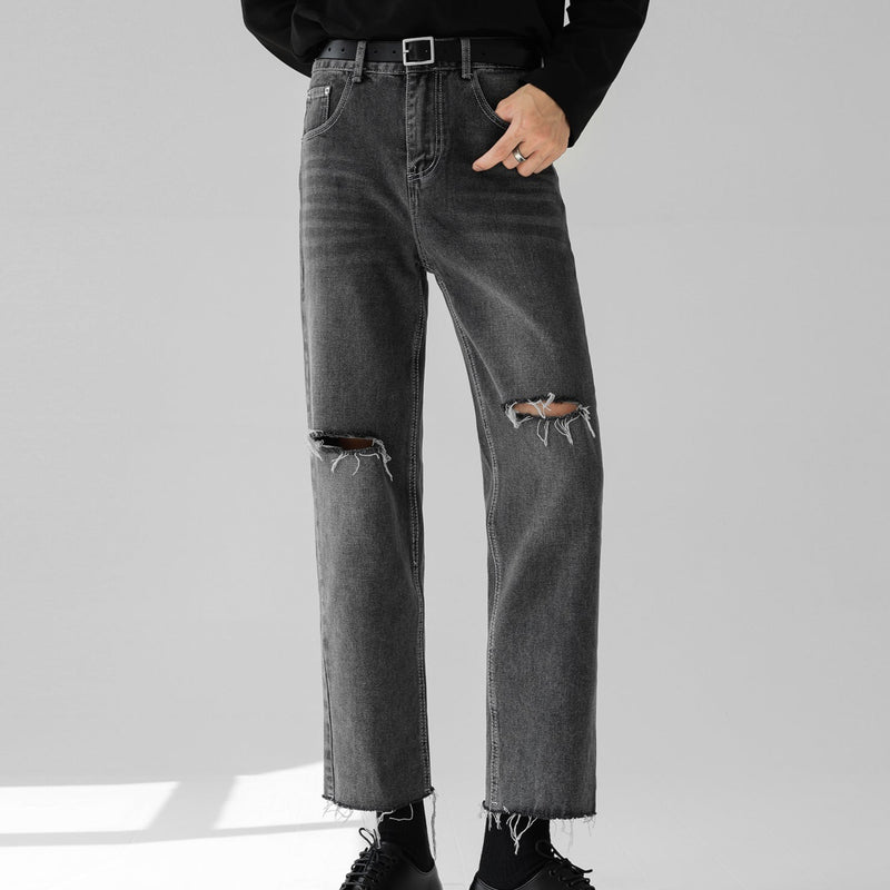 MODEFREAKのダメージデニムスラックスの画像2