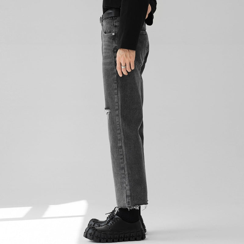 MODEFREAKのダメージデニムスラックスの画像6