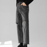 MODEFREAKのダメージデニムスラックスの画像3