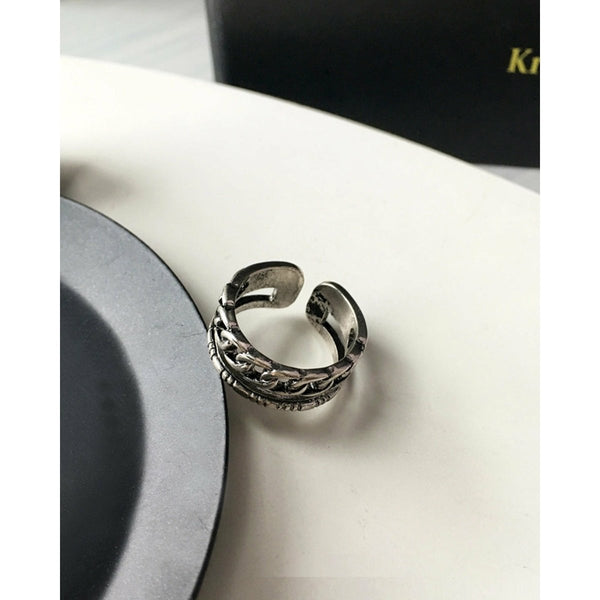 MODEFREAKのダブルチェーンシルバーリング mf0250の画像2