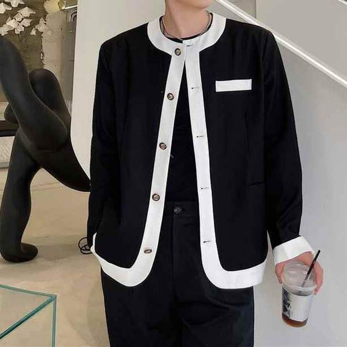 MODEFREAKのノーカラーモードジャケット mf0269の画像