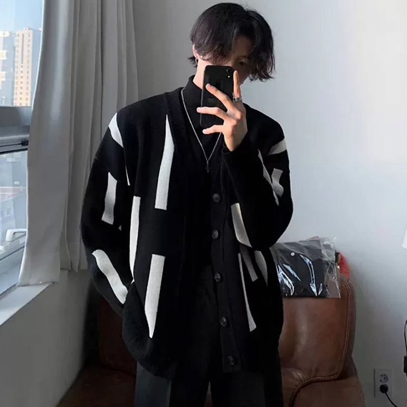 MODEFREAKのモノトーンデザインカーディガン mf0417の画像