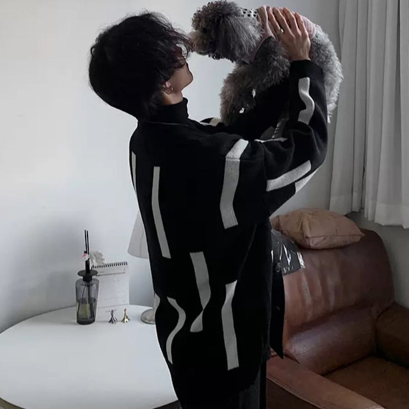 MODEFREAKのモノトーンデザインカーディガン mf0417の画像
