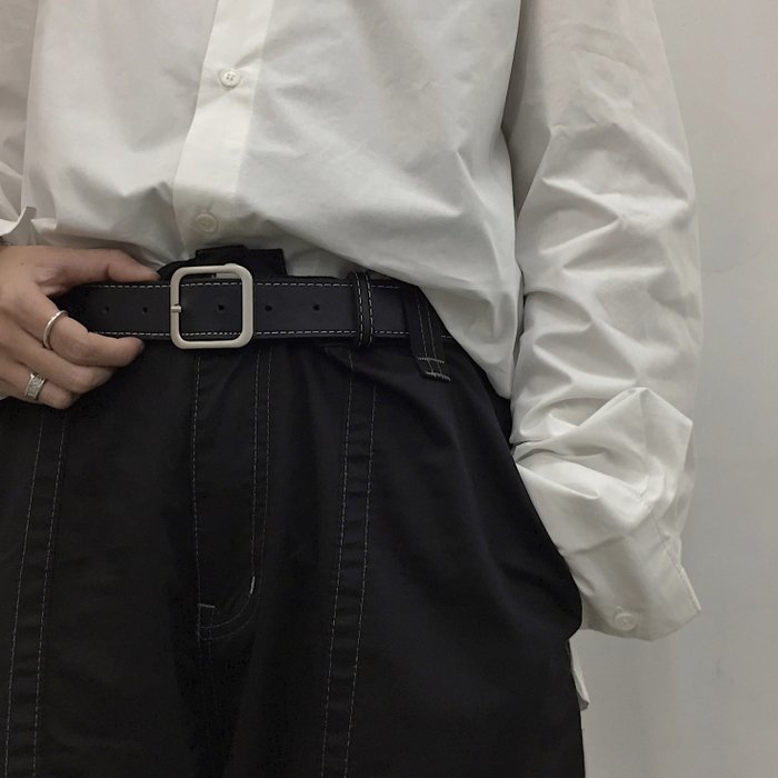 MODEFREAKのベーシックブラックベルト mf0547の画像1