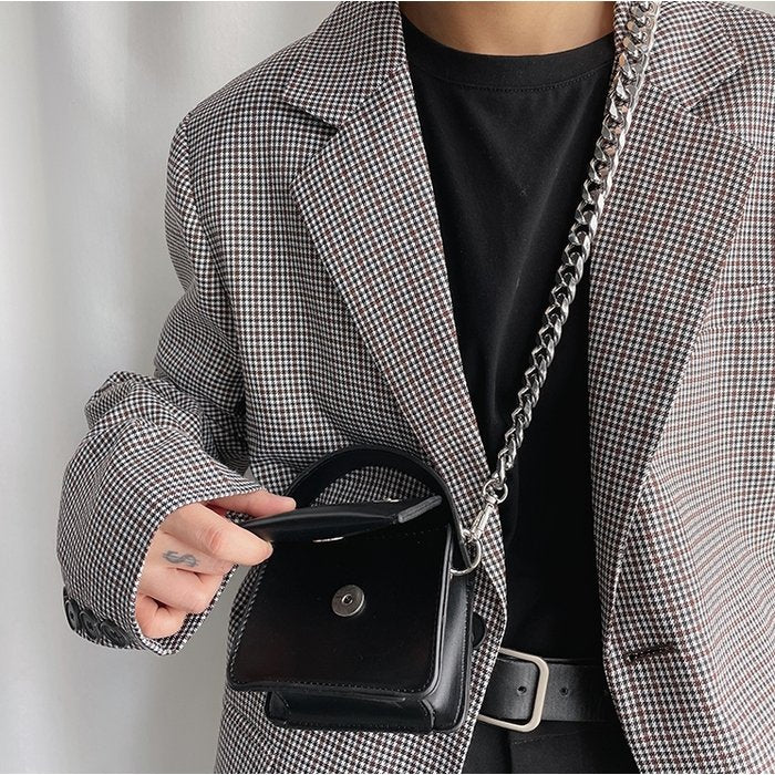 MODEFREAKのチェーンスモールレザーバッグ mf0576の画像