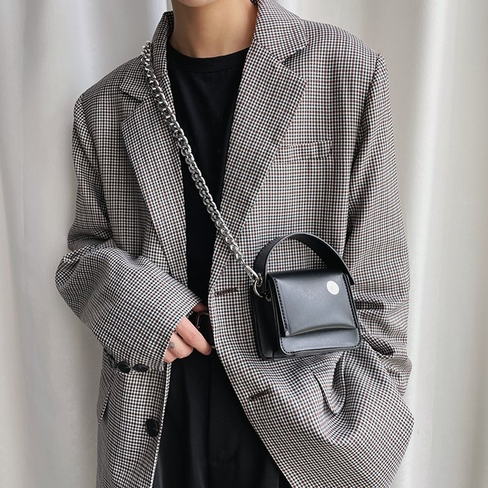 MODEFREAKのチェーンスモールレザーバッグ mf0576の画像