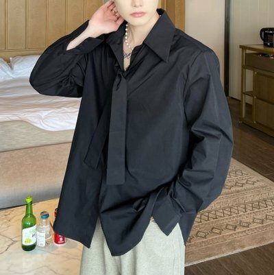 MODEFREAKのコリアンリボンシャツ mf0627の画像