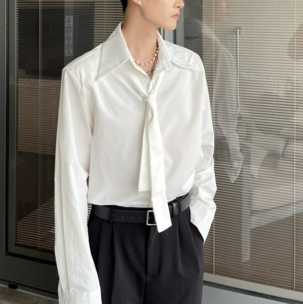 MODEFREAKのコリアンリボンシャツ mf0627の画像