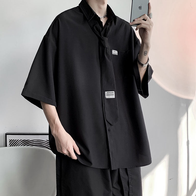 MODEFREAKのサテンネクタイシャツ mf0907の画像