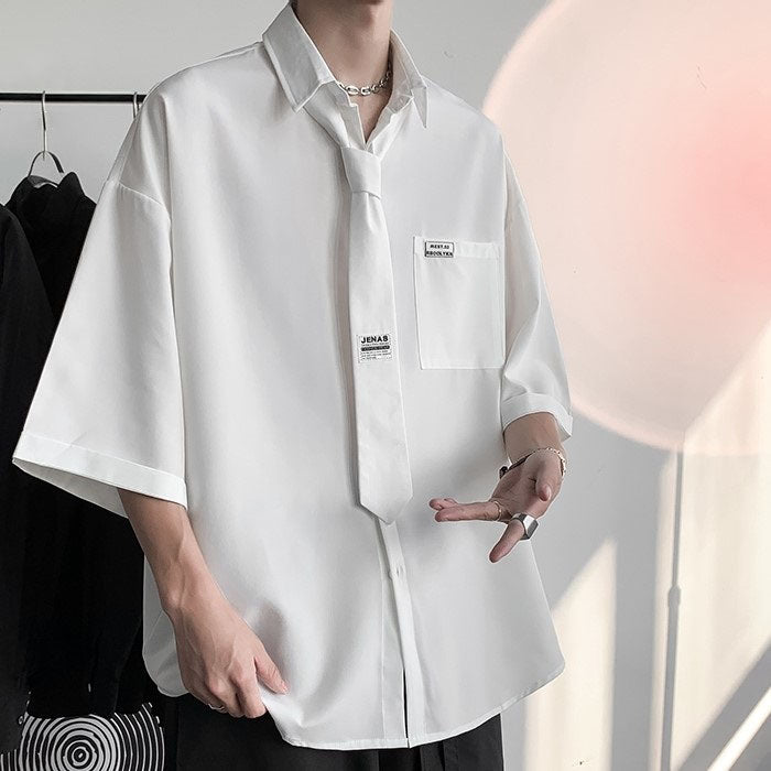 MODEFREAKのサテンネクタイシャツ mf0907の画像