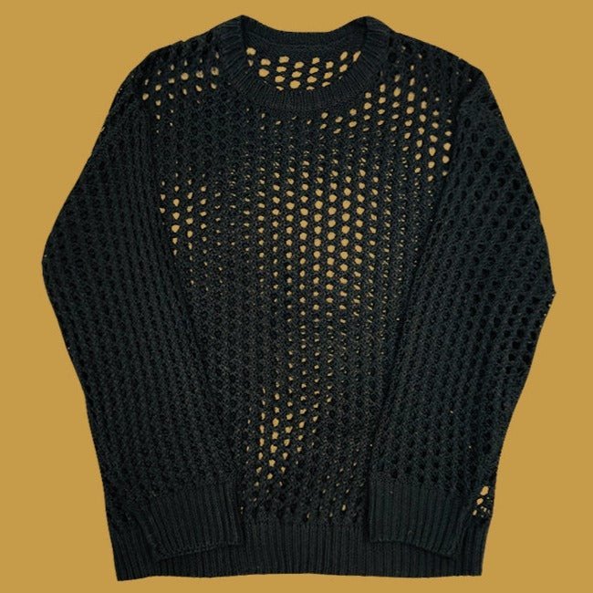 MODEFREAKのメッシュニットクルーネック mf0957の画像
